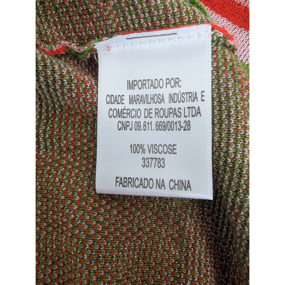 Farm Rio Red Pink Floral Tulip Knit Oversized Button Down Shirt Cardigan Size M - Picture 6 of 10